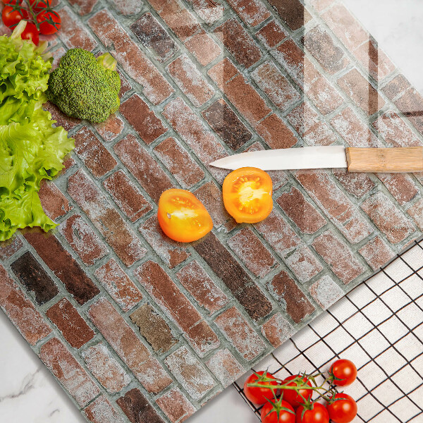 Glas Ceranfeldabdeckung Alte Backsteinmauer