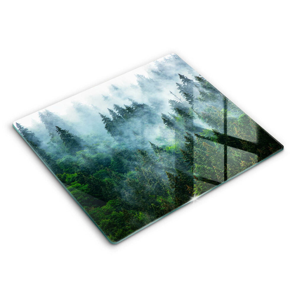 Glas Ceranfeldabdeckung Wald im Nebel