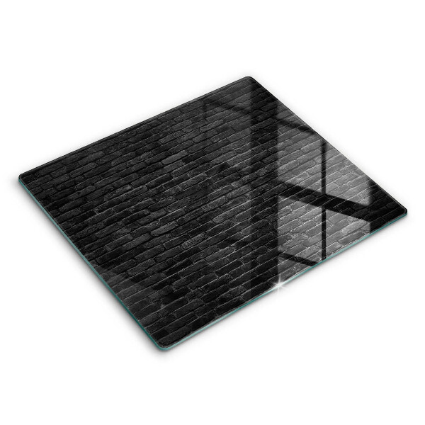Glas Herdabdeckplatte Wand Backsteinmauer