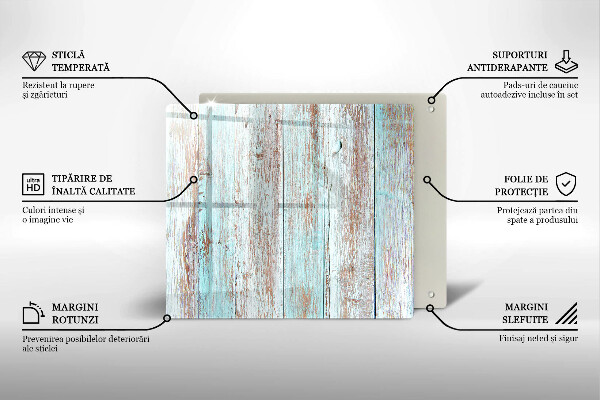 Glas Herdabdeckplatte Alte Vintage-Bretter