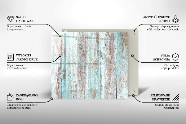 Glas Herdabdeckplatte Alte Vintage-Bretter