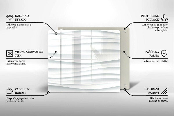 Glas Herdabdeckplatte Moderne Struktur