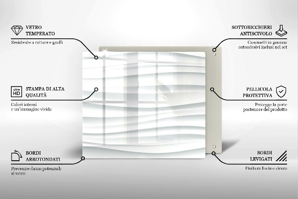 Glas Herdabdeckplatte Moderne Struktur
