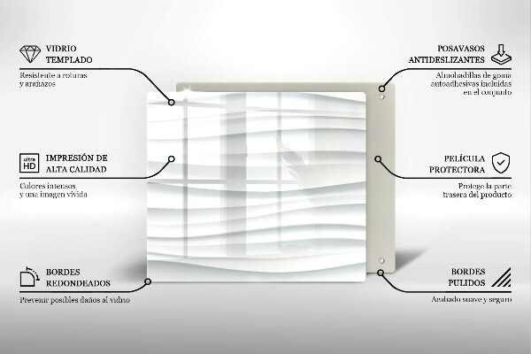 Glas Herdabdeckplatte Moderne Struktur