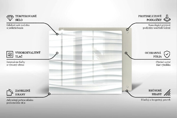 Glas Herdabdeckplatte Moderne Struktur