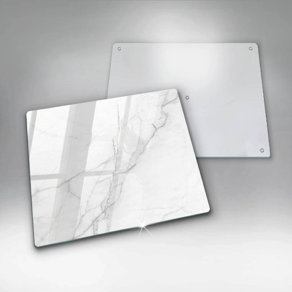 Glas Herdabdeckplatte Marmorsteinhintergrund