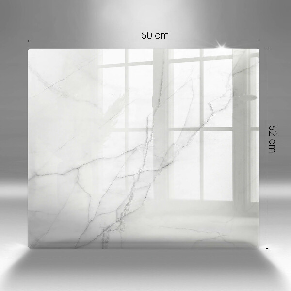 Glas Herdabdeckplatte Marmorsteinhintergrund