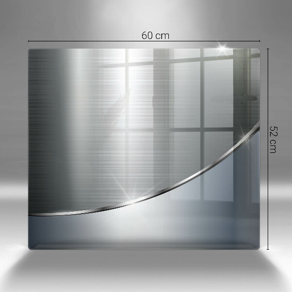 Glas Herdabdeckplatte Abstraktionsmuster aus Metall