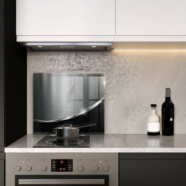 Glas Ceranfeldabdeckung Abstraktion mit Metall