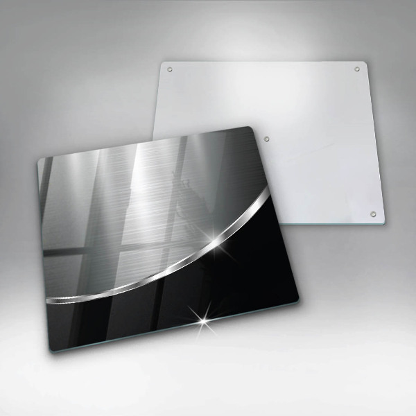 Glas Ceranfeldabdeckung Abstraktion mit Metall