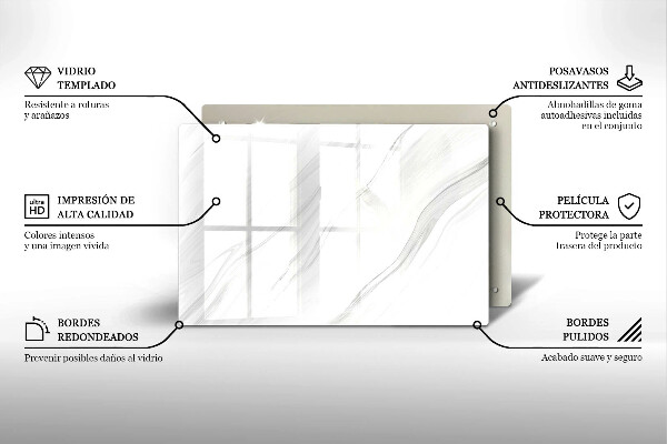 Glas Ceranfeldabdeckung Zarter Marmor
