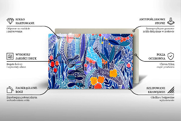 Glas Ceranfeldabdeckung Bemalte Wiese