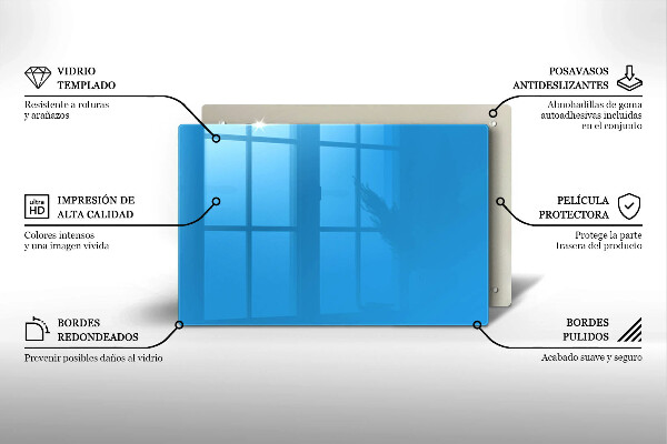 Glas Ceranfeldabdeckung Blaue Farbe