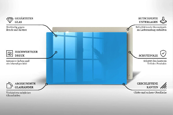Glas Ceranfeldabdeckung Blaue Farbe