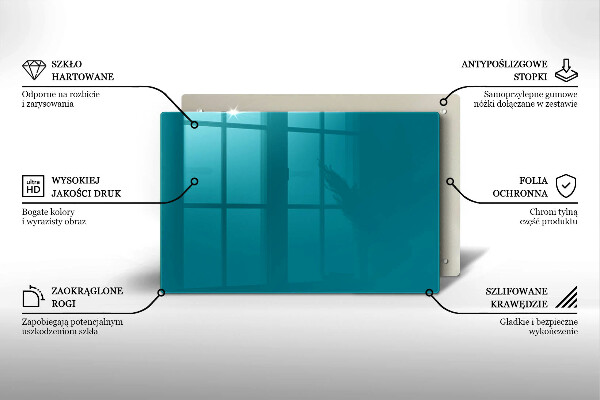 Glas Ceranfeldabdeckung Türkis