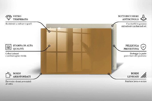 Glas Ceranfeldabdeckung Beige Farbe