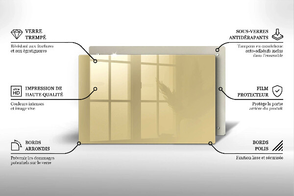 Glas Ceranfeldabdeckung Beige Farbe