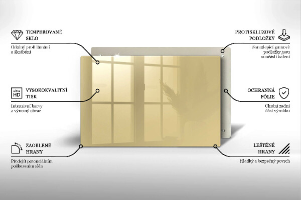Glas Ceranfeldabdeckung Beige Farbe