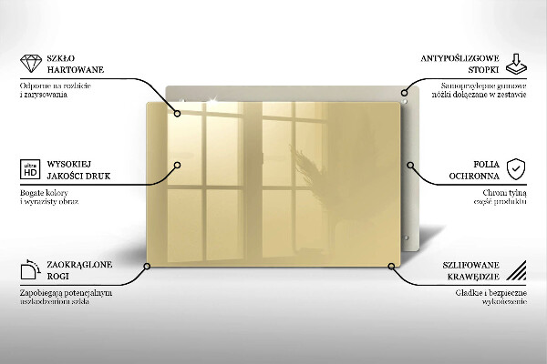 Glas Ceranfeldabdeckung Beige Farbe