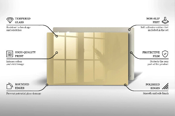 Glas Ceranfeldabdeckung Beige Farbe