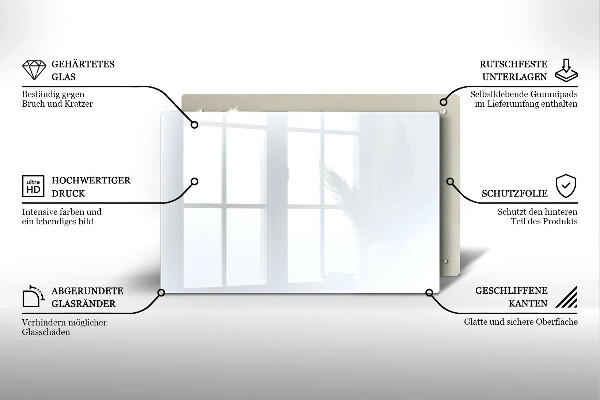 Glas Ceranfeldabdeckung weiße Farbe