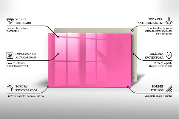 Glas Ceranfeldabdeckung Pinke Farbe