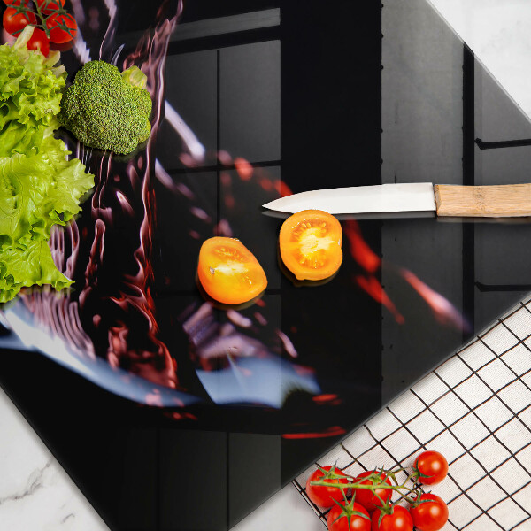 Glas Herdabdeckplatte Ein Glas Rotwein