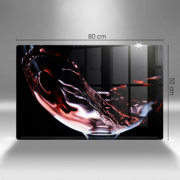 Glas Herdabdeckplatte Ein Glas Rotwein