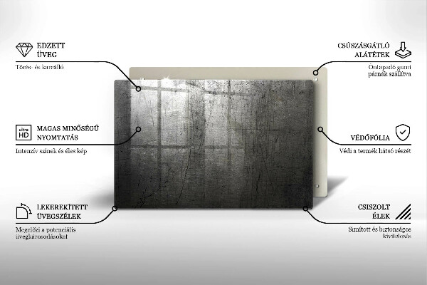 Glas Herdabdeckplatte Metallstruktur
