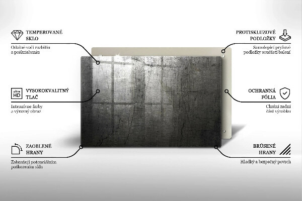 Glas Herdabdeckplatte Metallstruktur