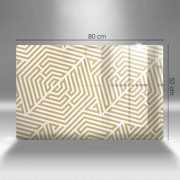Glas Herdabdeckplatte Geometrische Linien