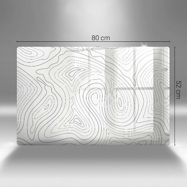 Glas Herdabdeckplatte Abstrakte Formen