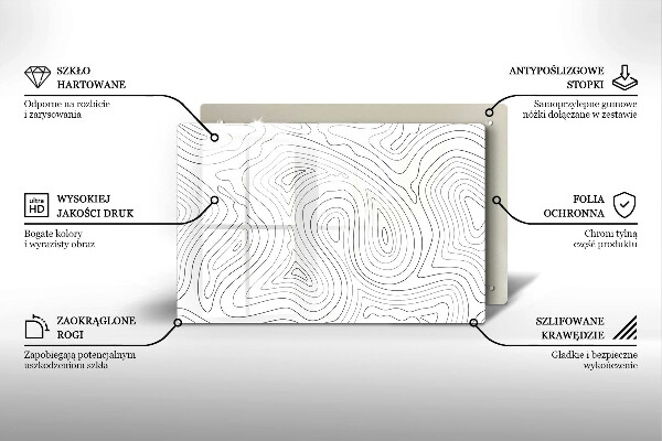 Glas Herdabdeckplatte Abstrakte Formen