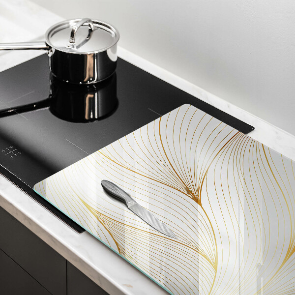 Glas Herdabdeckplatte Modernes Linienmuster