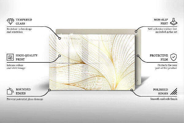 Glas Herdabdeckplatte Modernes Linienmuster