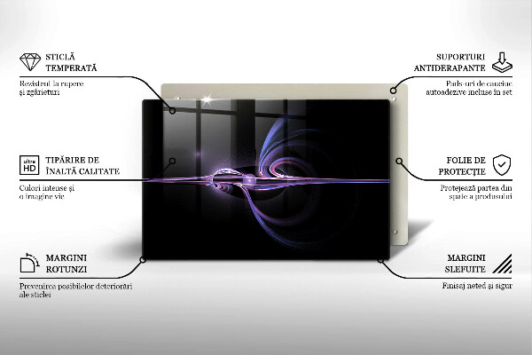 Glas Herdabdeckplatte Moderne Abstraktion