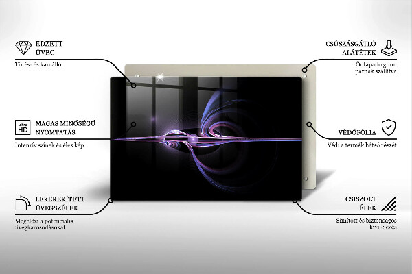 Glas Herdabdeckplatte Moderne Abstraktion