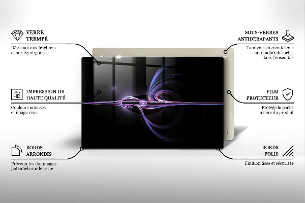 Glas Herdabdeckplatte Moderne Abstraktion