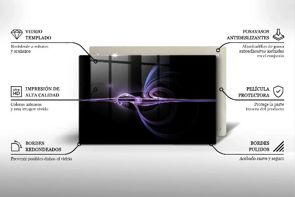 Glas Herdabdeckplatte Moderne Abstraktion