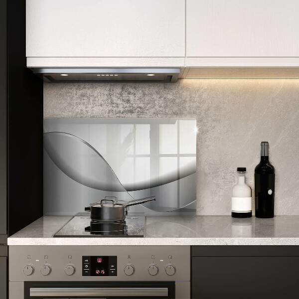 Glas Herdabdeckplatte Abstraktes Liniendesign
