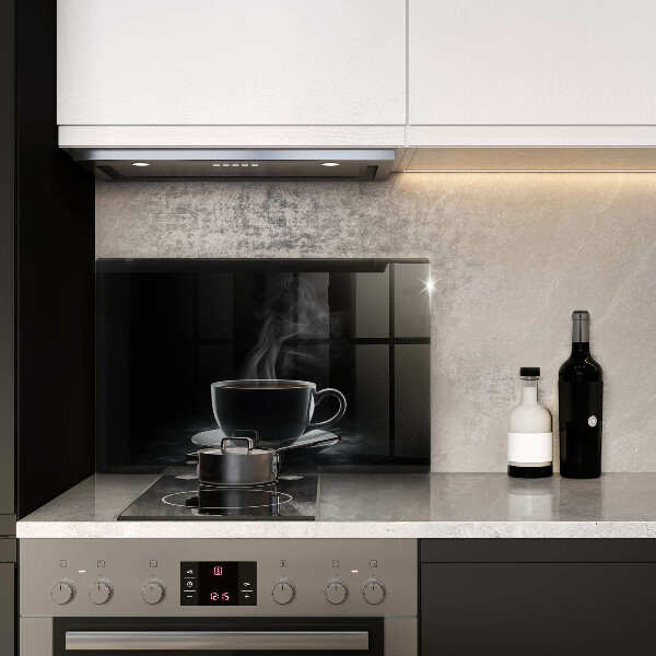 Glas Ceranfeldabdeckung Heiße Tasse Kaffee