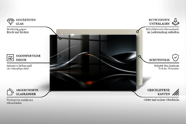 Glas Ceranfeldabdeckung Abstraktes 3D-Design