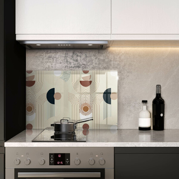 Glas Herdabdeckplatte Boho-Geometrieformen