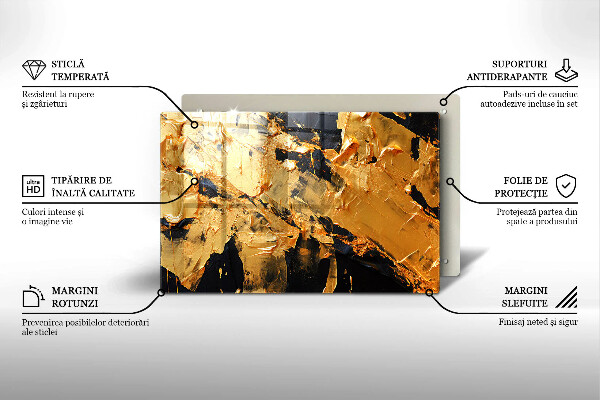 Glas Ceranfeldabdeckung Elegante Farbtextur