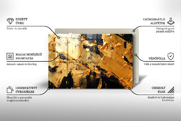 Glas Ceranfeldabdeckung Elegante Farbtextur