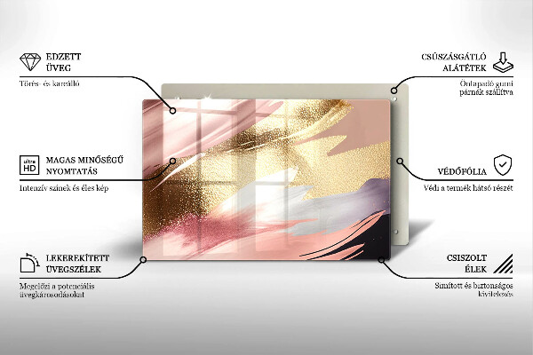 Glas Ceranfeldabdeckung Pastellflecken