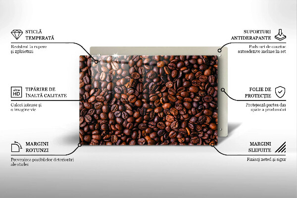 Glas Ceranfeldabdeckung Kaffeebohnen