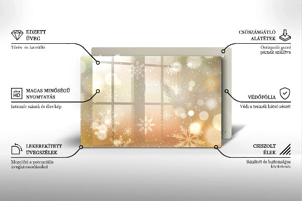 Glas Ceranfeldabdeckung Schneeflocken