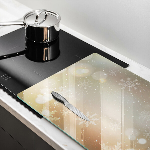 Glas Ceranfeldabdeckung Schneeflocken