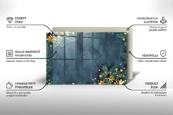 Glas Ceranfeldabdeckung Weihnachtsdekorationen